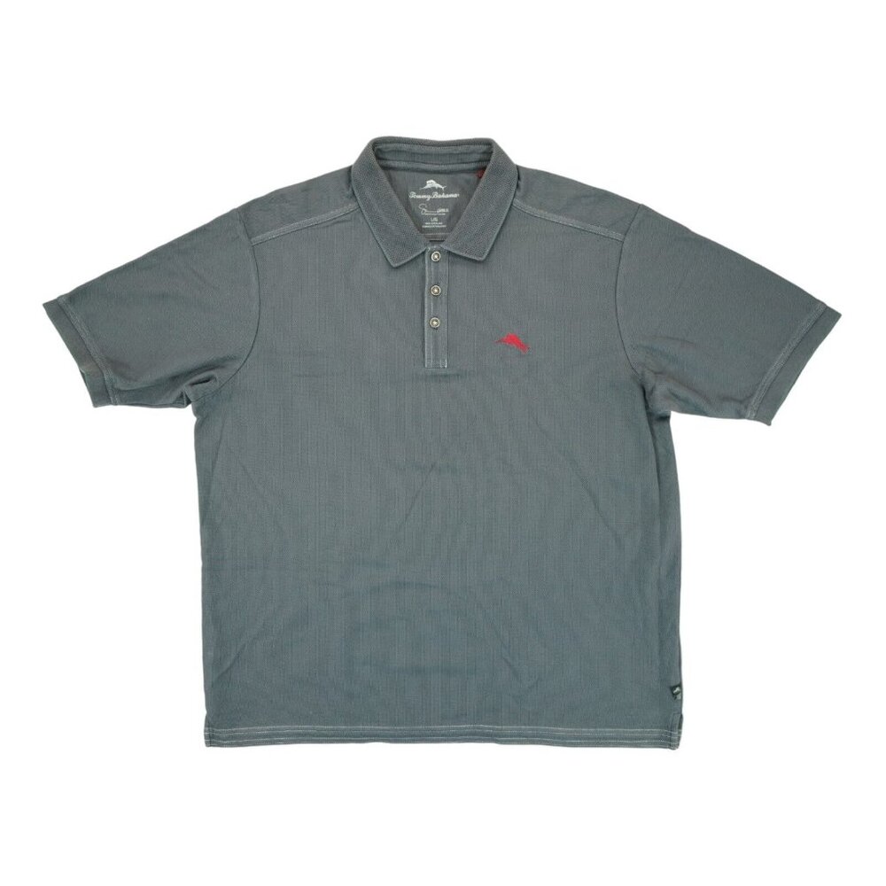 Tommy Bahama Men’s Gray Short Sleeve Golf‎ Shirt Large Supima Cotton